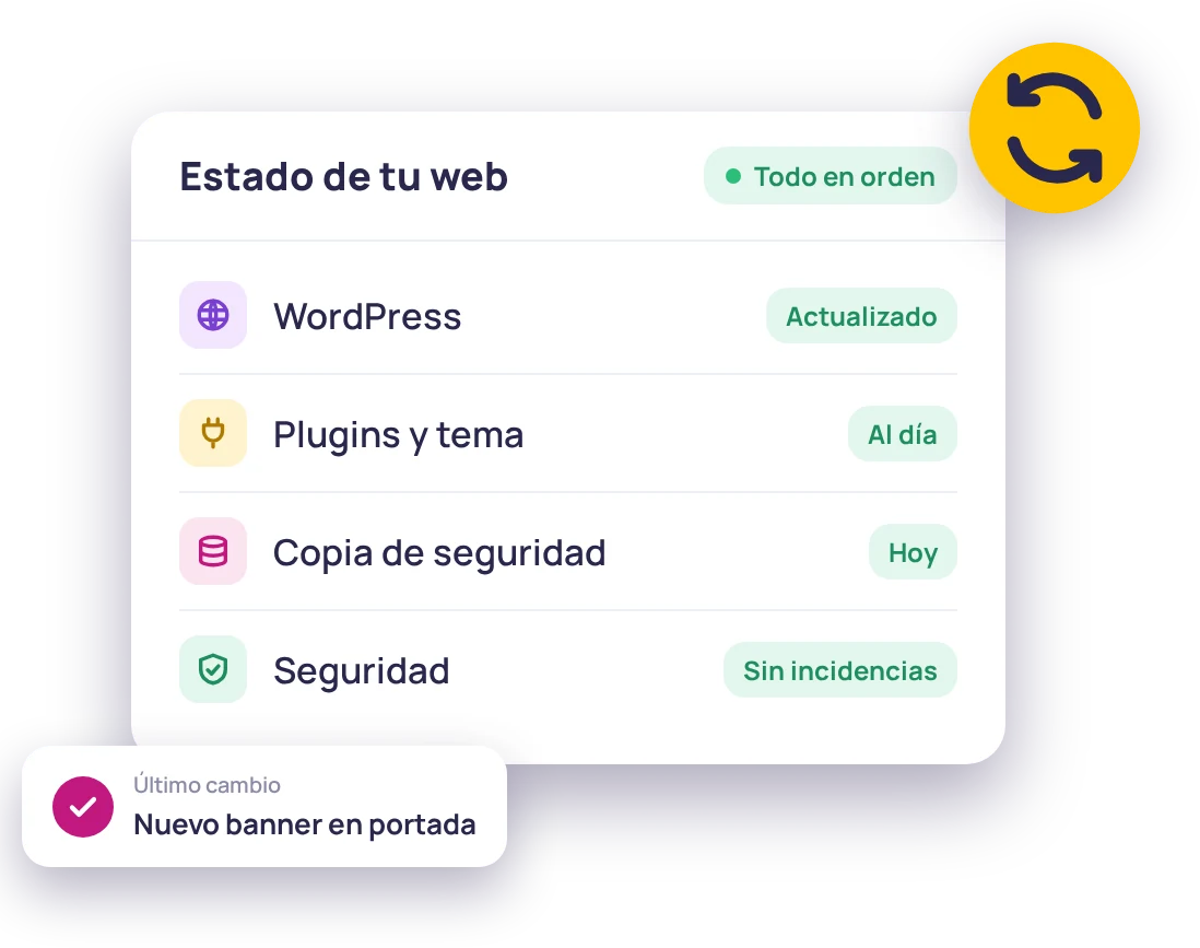 Mantenimiento y actualización periódica de una página web