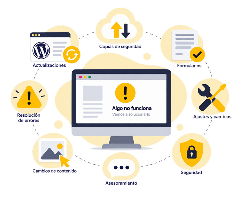 Hosting, mantenimiento y soporte técnico para páginas web